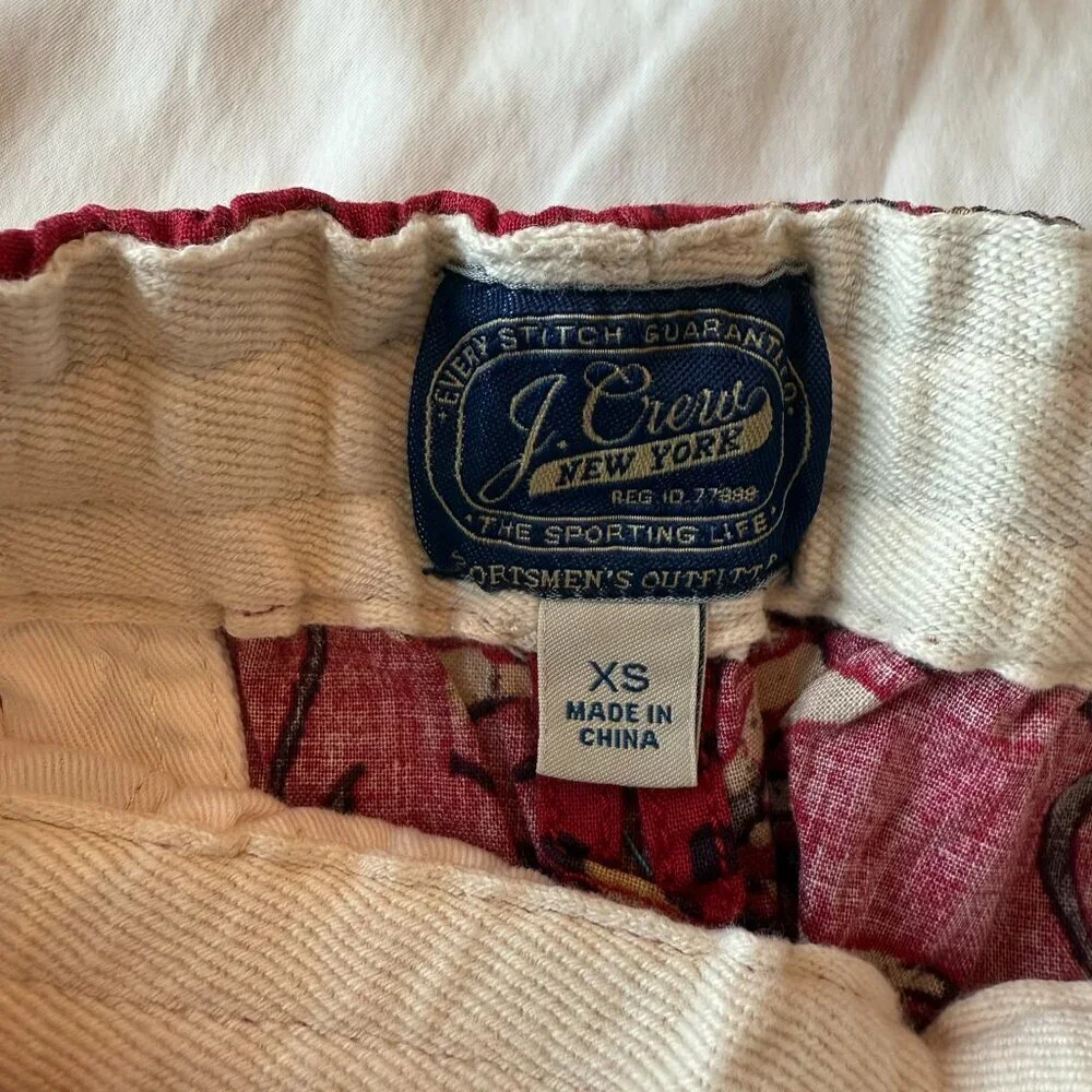 J. Crew Drawstring Patterned Shorts